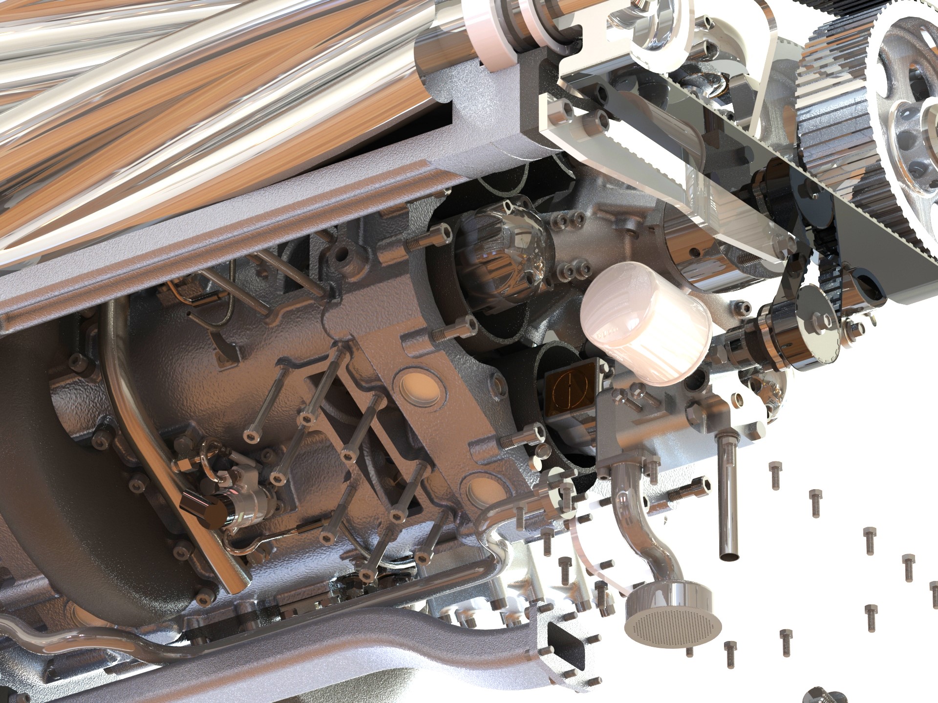 二冲程斜盘增压柴油机